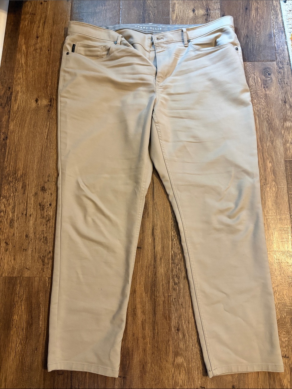 Light Beige 5 Pocket chinos Perry Ellis Slim Pants